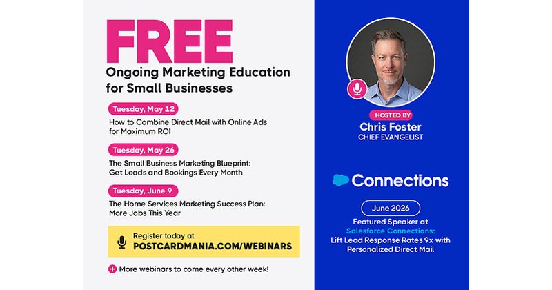 PostcardMania Launches Free Marketing Webinars for Small Businesses